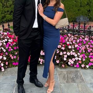 Cotton candy LA Navy Midi Dress